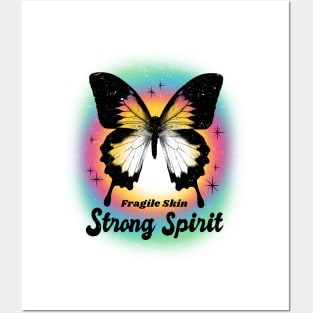 HOLOGRAPHIC RAINBOW BUTTERFLY Posters and Art